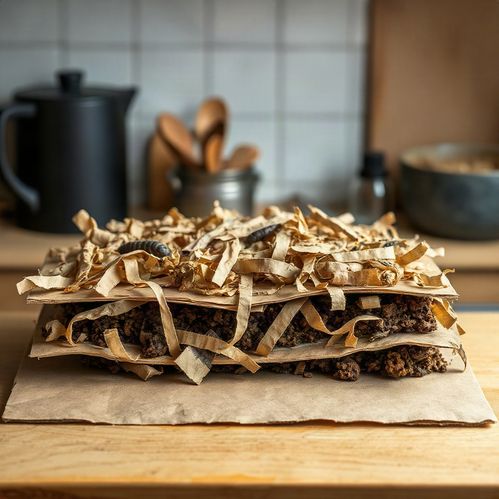 Shredded cardboard bedding
